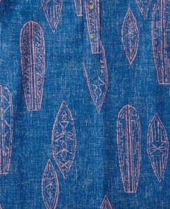 Blue Aloha Shirt Fabric
